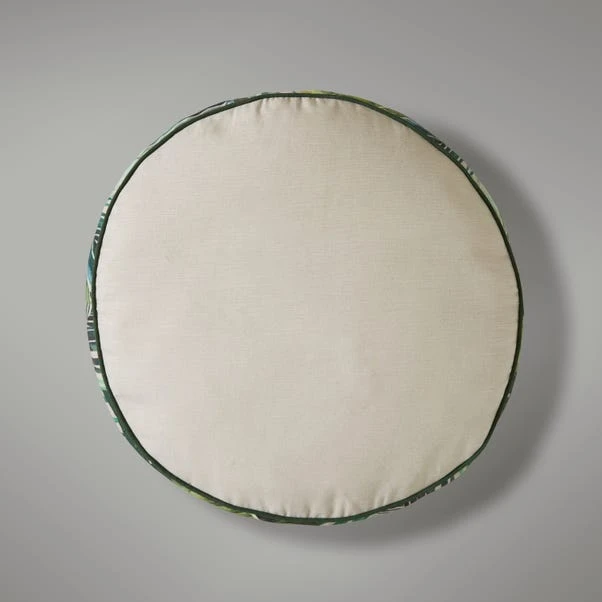 Dunelm Palm Print Tapestry Pouffe 4 Dunelm Palm Print Tapestry Pouffe - Image 2