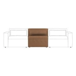 Dunelm Modular Arne Faux Leather Armless Piece