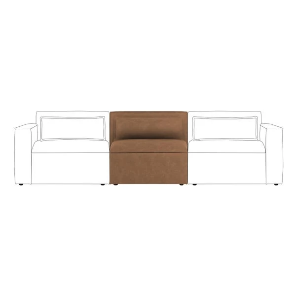 Dunelm Modular Arne Faux Leather Armless Piece