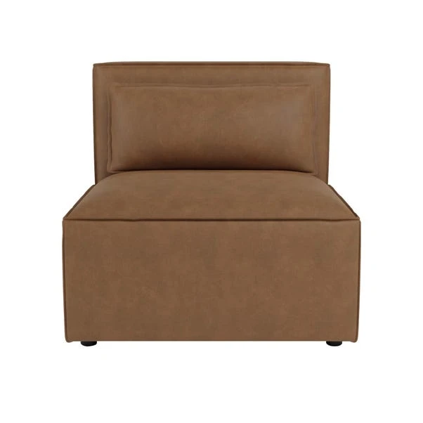 Dunelm Modular Arne Faux Leather Armless Piece - Image 3