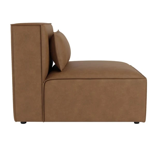 Dunelm Modular Arne Faux Leather Armless Piece - Image 4