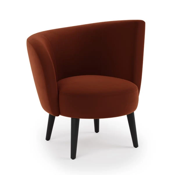Dunelm Ophelia Velour Accent Chair - Image 2