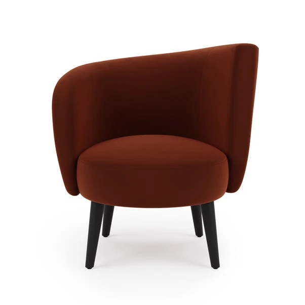 Dunelm Ophelia Velour Accent Chair - Image 3