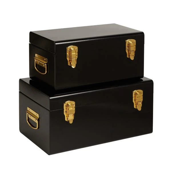 Dunelm Set Of 2 Black Metal Trunk - Image 5