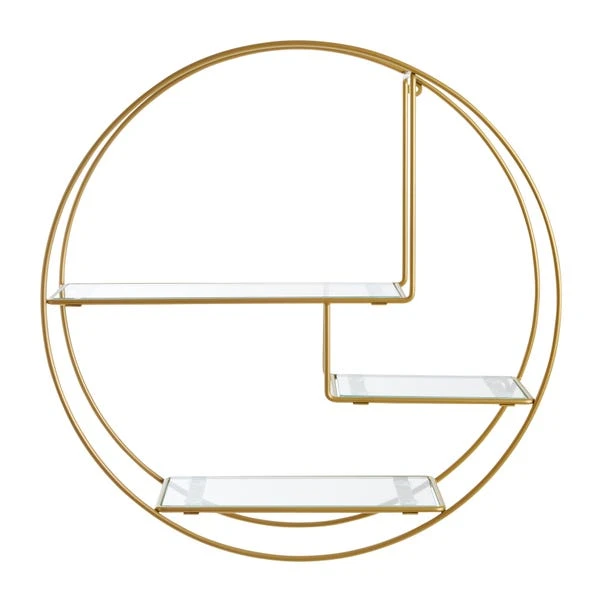 Dunelm Curves Gold Circle Shelf - Image 2