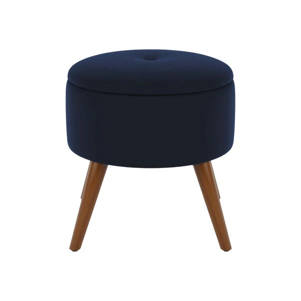 Dunelm Eliza Velvet Storage Footstool 4 Dunelm Eliza Velvet Storage Footstool - Image 2