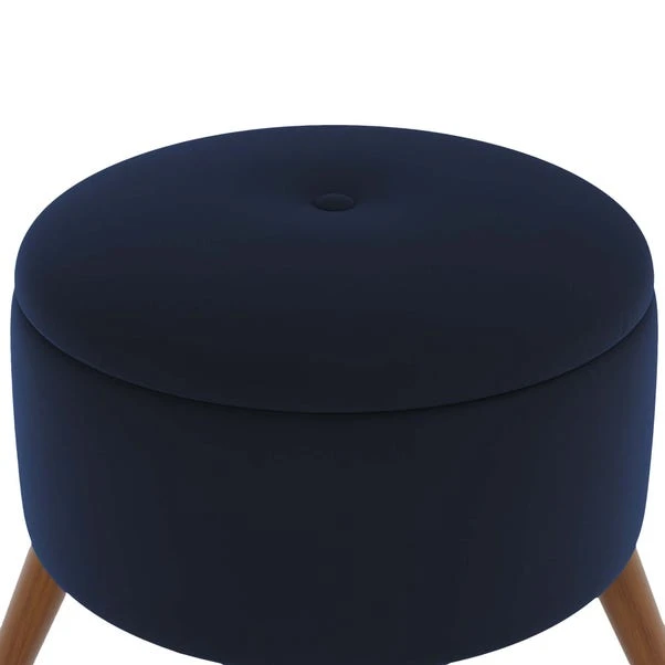 Dunelm Eliza Velvet Storage Footstool 6 Dunelm Eliza Velvet Storage Footstool - Image 4