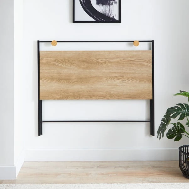 Dunelm Evelyn Oak Effect Wide Folding Desk - Image 4