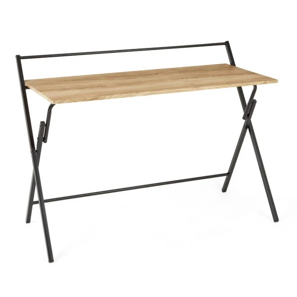 Dunelm Evelyn Oak Effect Wide Folding Desk - Image 5