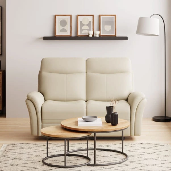 Dunelm Monte Distressed Faux Leather Reclining 2 Seater Sofa 3 Dunelm Monte Distressed Faux Leather Reclining 2 Seater Sofa