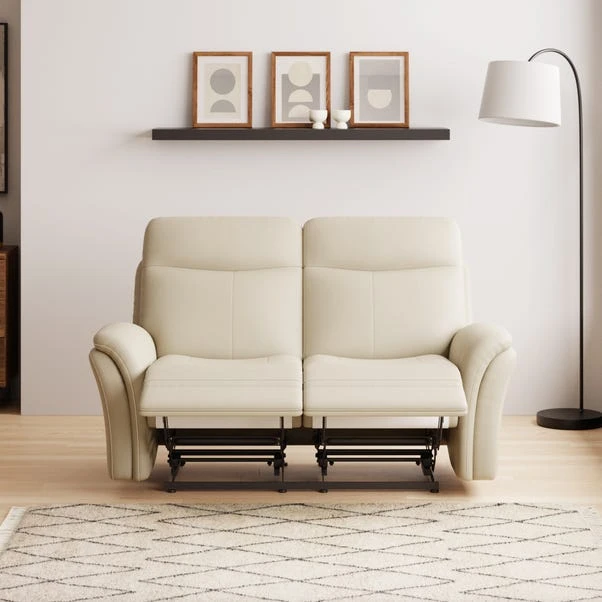 Dunelm Monte Distressed Faux Leather Reclining 2 Seater Sofa 4 Dunelm Monte Distressed Faux Leather Reclining 2 Seater Sofa - Image 2