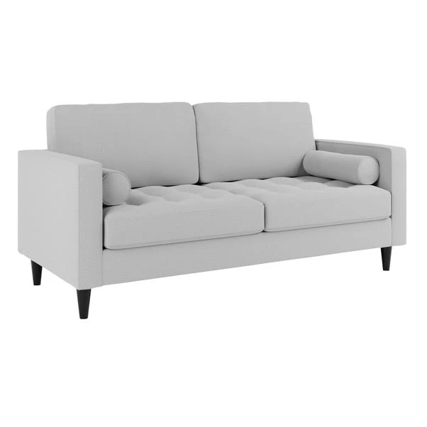 Dunelm Zoe Light Grey Boucle 3 Seater Sofa Bed - Image 3