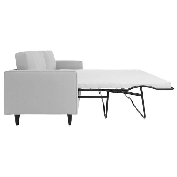 Dunelm Zoe Light Grey Boucle 3 Seater Sofa Bed - Image 6