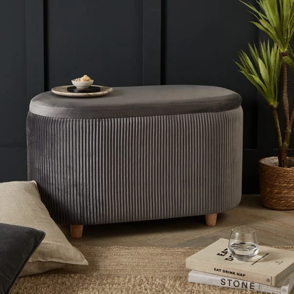 Dunelm Florence Velvet Ottoman 3 Dunelm Florence Velvet Ottoman