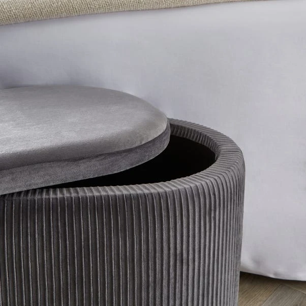 Dunelm Florence Velvet Ottoman 5 Dunelm Florence Velvet Ottoman - Image 3