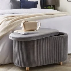 Dunelm Florence Velvet Ottoman 11 Dunelm Florence Velvet Ottoman -House of Reeves store 30763745 alt03