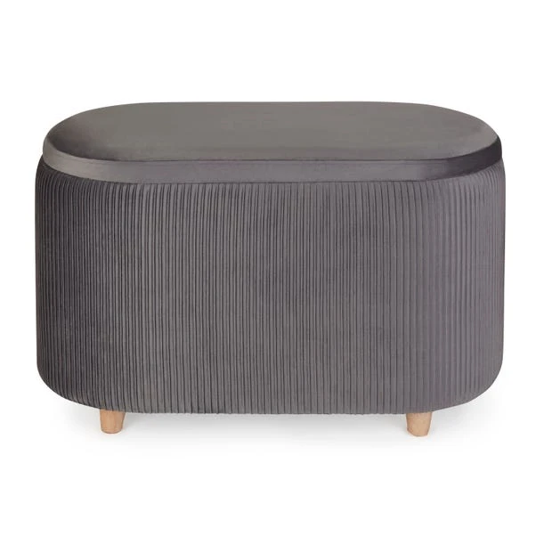 Dunelm Florence Velvet Ottoman 7 Dunelm Florence Velvet Ottoman - Image 5