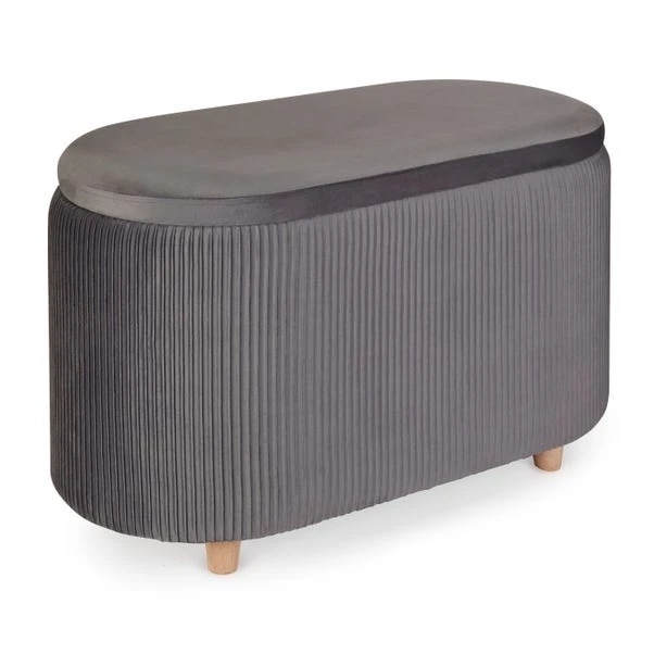 Dunelm Florence Velvet Ottoman 8 Dunelm Florence Velvet Ottoman - Image 6