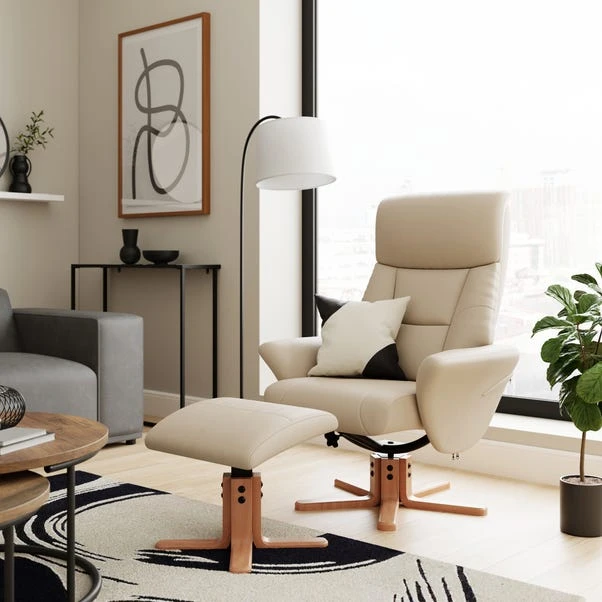 Dunelm Whitham Faux Leather Swivel Chair - Image 2