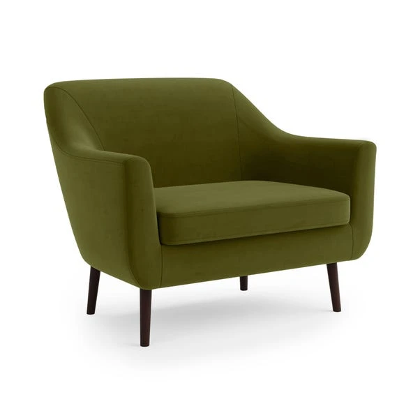 Dunelm Eddie Velvet Large Armchair - Image 2