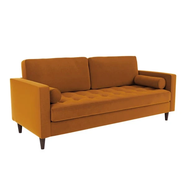 Dunelm Zoe Velvet 3 Seater Sofa - Image 3
