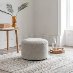 Dunelm Bristol Pewter Pouffe