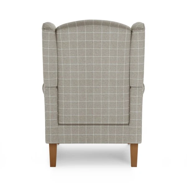 Dunelm Oswald Window Pane Check Wingback Armchair - Image 6
