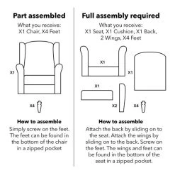 Dunelm Oswald Button Back Faux Wool Wingback Armchair -House of Reeves store 30766640 alt02