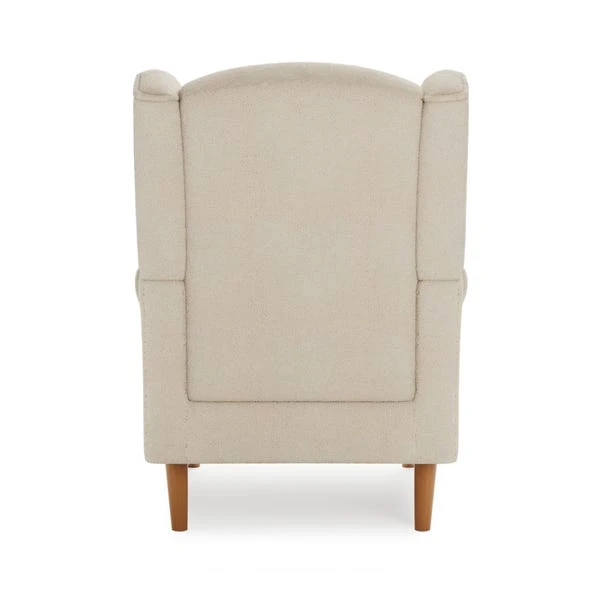 Dunelm Oswald Sandstone Sherpa Wingback Armchair - Image 5