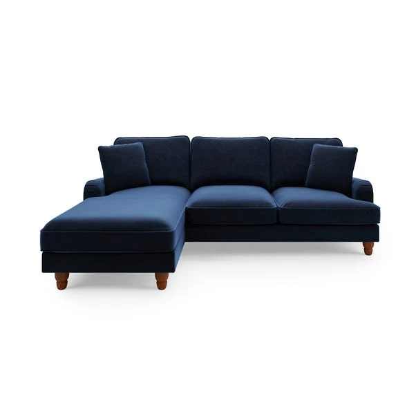 Dunelm Beatrice Matte Velvet Left Hand Corner Chaise 5 Dunelm Beatrice Matte Velvet Left Hand Corner Chaise - Image 3