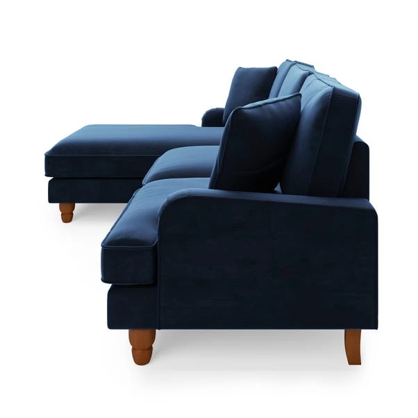 Dunelm Beatrice Matte Velvet Left Hand Corner Chaise 6 Dunelm Beatrice Matte Velvet Left Hand Corner Chaise - Image 4