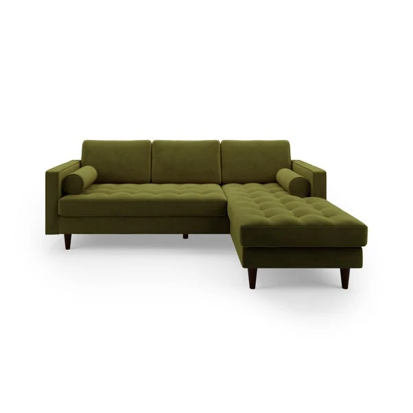 Dunelm Zoe Velvet Right Hand Corner Sofa - Image 2