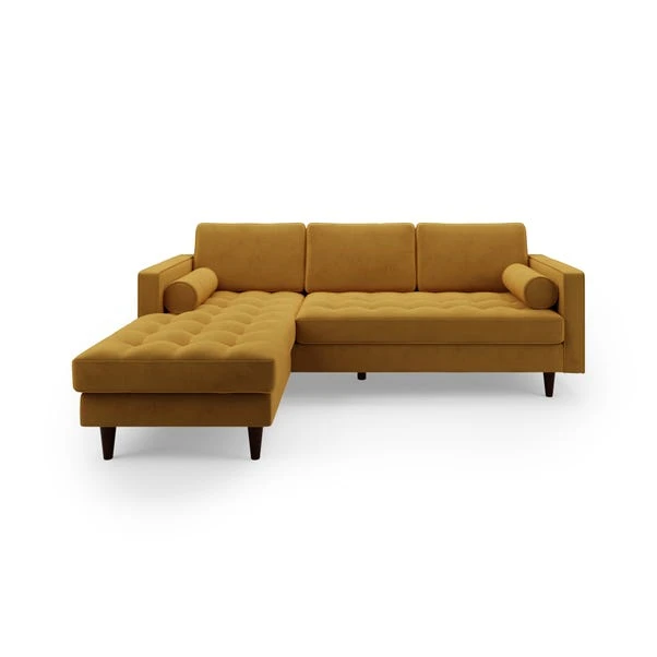 Dunelm Zoe Velvet Left Hand Corner Sofa - Image 2