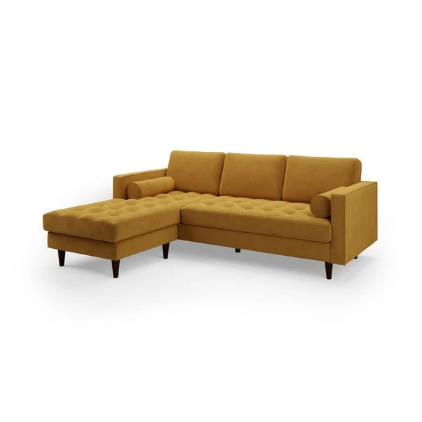 Dunelm Zoe Velvet Left Hand Corner Sofa - Image 3