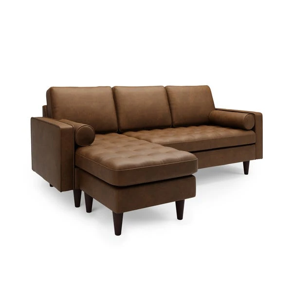 Dunelm Alfie Faux Leather Corner Chaise 4 Dunelm Alfie Faux Leather Corner Chaise - Image 2
