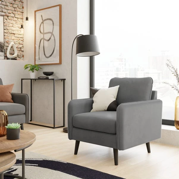 Dunelm Milton Velvet Armchair In A Box 3 Dunelm Milton Velvet Armchair In A Box
