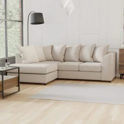 Dunelm Blake Soft Texture Fabric Corner Sofa