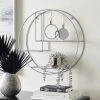 Dunelm Circle Shelf Silver Glass 2 Dunelm Circle Shelf Silver Glass -House of Reeves store 30769824