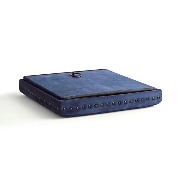 Dunelm Luxe Traveller Navy Velvet Cube - Image 6