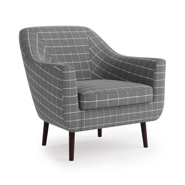 Dunelm Eddie Window Pane Check Tub Armchair - Image 2