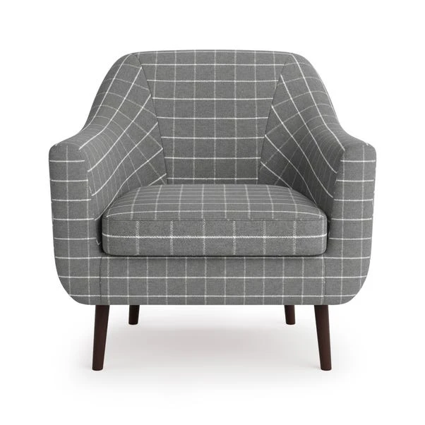 Dunelm Eddie Window Pane Check Tub Armchair - Image 3