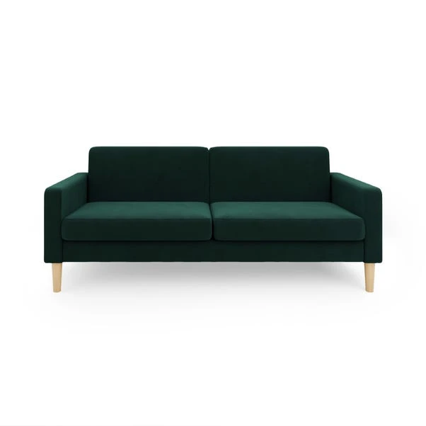 Dunelm Jacob Velvet Sofabed Bottle Green - Image 5