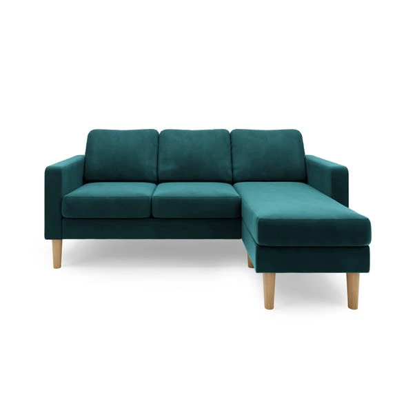 Dunelm Jacob Velvet Small Corner Chaise Sofa 4 Dunelm Jacob Velvet Small Corner Chaise Sofa - Image 2