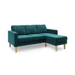 Dunelm Jacob Velvet Small Corner Chaise Sofa 10 Dunelm Jacob Velvet Small Corner Chaise Sofa -House of Reeves store 30776336 alt02
