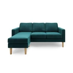 Dunelm Jacob Velvet Small Corner Chaise Sofa 11 Dunelm Jacob Velvet Small Corner Chaise Sofa -House of Reeves store 30776336 alt03