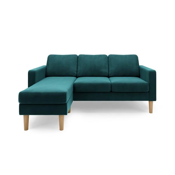 Dunelm Jacob Velvet Small Corner Chaise Sofa 6 Dunelm Jacob Velvet Small Corner Chaise Sofa - Image 4