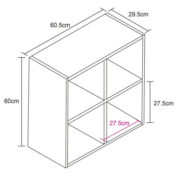 Lloyd Pascal Black 4 Cube Storage Unit - Image 6