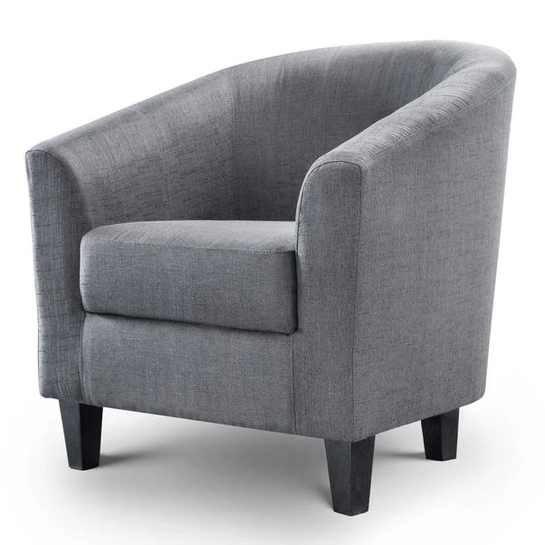 Julian Bowen Hugo Linen Tub Chair 4 Julian Bowen Hugo Linen Tub Chair - Image 2
