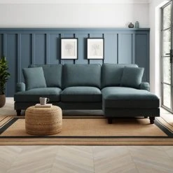 Dunelm Beatrice Chunky Soft Chenille Corner Chaise Sofa