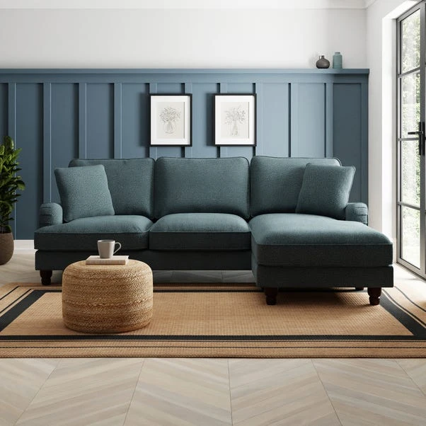 Dunelm Beatrice Chunky Soft Chenille Corner Chaise Sofa 3 Dunelm Beatrice Chunky Soft Chenille Corner Chaise Sofa